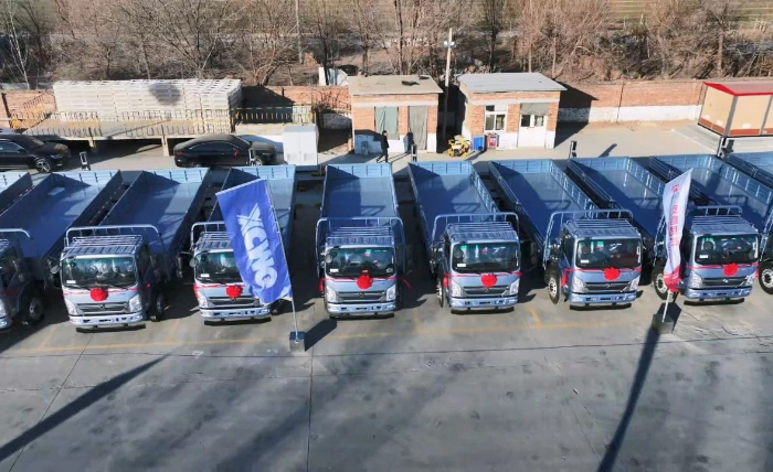 w66利来轻卡新能源运输车批量交付山东客户