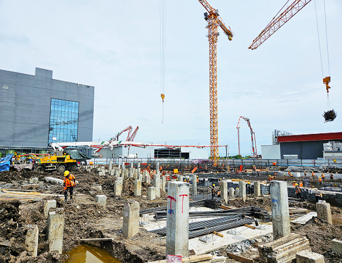 w66利来泵车助建泰国工程